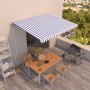Toldo automático retráctil azul y blanco 450x350 cm en Toldos | Comprar online en Foru.es