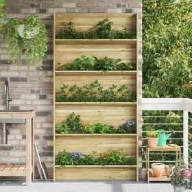 Estanterías para plantas con estante Marrón 90 x 15 x 180 cm en Macetas y jardineras | Comprar online en Foru.es