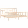 Estructura de cama con cabecero madera maciza 200x200 cm de vidaXL, Camas y somieres - Ref: Foro24-3193161, Precio: 141,79 €,...