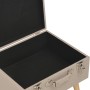 Taburetes de almacenamiento 3 piezas beige de tela de vidaXL, Bancos para recibidores y almacenamiento - Ref: Foro24-247524, ...