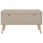 Taburetes de almacenamiento 3 piezas beige de tela de vidaXL, Bancos para recibidores y almacenamiento - Ref: Foro24-247524, ...