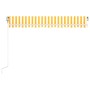 Toldo retráctil automático amarillo y blanco 450x350 cm en Toldos | Comprar online en Foru.es