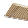 Toldo retráctil automático amarillo y blanco 450x350 cm en Toldos | Comprar online en Foru.es