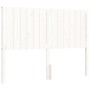 Estructura de cama con cabecero madera maciza blanco 140x200 cm de vidaXL, Camas y somieres - Ref: Foro24-3192947, Precio: 15...
