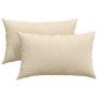 Cojines de sofá 2 pcs Crema 50 x 30 cm tela en Decoración | Comprar online en Foru.es