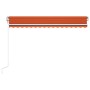 Toldo automático retráctil naranja y marrón 450x350 cm en Toldos | Comprar online en Foru.es