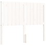 Estructura cama de matrimonio con cabecero madera maciza blanco de vidaXL, Camas y somieres - Ref: Foro24-3192917, Precio: 13...