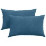 Cojines de sofá 2 pcs Azul 50 x 30 cm Tela de pana en Decoración | Comprar online en Foru.es