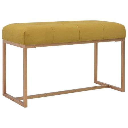 Banco 80 cm terciopelo mostaza de vidaXL, Bancos para recibidores y almacenamiento - Ref: Foro24-247556, Precio: 91,37 €, Des...