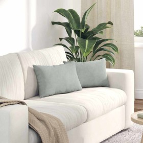 Cojines de sofá 2 pcs Gris claro 50 x 30 cm Tela de pana en Decoración | Comprar online en Foru.es