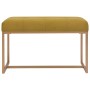 Banco 80 cm terciopelo mostaza de vidaXL, Bancos para recibidores y almacenamiento - Ref: Foro24-247556, Precio: 91,37 €, Des...