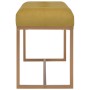 Banco 80 cm terciopelo mostaza de vidaXL, Bancos para recibidores y almacenamiento - Ref: Foro24-247556, Precio: 91,37 €, Des...
