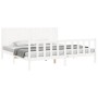 Estructura de cama con cabecero madera maciza blanco 200x200 cm de vidaXL, Camas y somieres - Ref: Foro24-3192967, Precio: 19...