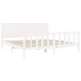 Estructura de cama con cabecero madera maciza blanco 200x200 cm de vidaXL, Camas y somieres - Ref: Foro24-3192967, Precio: 19...