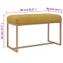 Banco 80 cm terciopelo mostaza de vidaXL, Bancos para recibidores y almacenamiento - Ref: Foro24-247556, Precio: 91,37 €, Des...