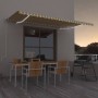 Toldo retráctil manual con LED azul y blanco 500x350 cm en Toldos | Comprar online en Foru.es