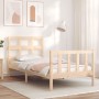 Estructura de cama con cabecero madera maciza 90x200 cm de vidaXL, Camas y somieres - Ref: Foro24-3192996, Precio: 90,30 €, D...