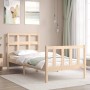 Estructura de cama con cabecero madera maciza 90x200 cm de vidaXL, Camas y somieres - Ref: Foro24-3192996, Precio: 90,30 €, D...