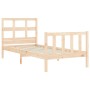 Estructura de cama con cabecero madera maciza 90x200 cm de vidaXL, Camas y somieres - Ref: Foro24-3192996, Precio: 90,30 €, D...