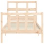 Estructura de cama con cabecero madera maciza 90x200 cm de vidaXL, Camas y somieres - Ref: Foro24-3192996, Precio: 90,30 €, D...