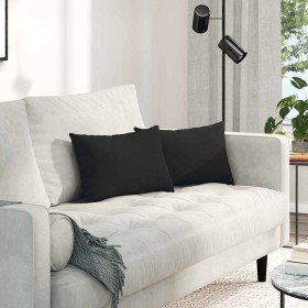 Cojines de sofá 2 pcs Negro 50 x 30 cm tela en Decoración | Comprar online en Foru.es
