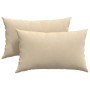 Cojines de sofá 2 pcs Crema 50 x 30 cm tela en Decoración | Comprar online en Foru.es