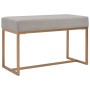 Banco 80 cm terciopelo gris de vidaXL, Bancos para recibidores y almacenamiento - Ref: Foro24-247558, Precio: 91,27 €, Descue...