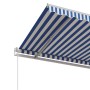 Toldo retráctil automático azul y blanco 500x350 cm en Toldos | Comprar online en Foru.es