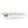 Estructura de cama con cabecero madera maciza blanco 200x200 cm de vidaXL, Camas y somieres - Ref: Foro24-3193032, Precio: 15...