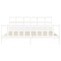 Estructura de cama con cabecero madera maciza blanco 200x200 cm de vidaXL, Camas y somieres - Ref: Foro24-3193032, Precio: 15...