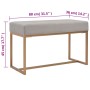 Banco 80 cm terciopelo gris de vidaXL, Bancos para recibidores y almacenamiento - Ref: Foro24-247558, Precio: 91,27 €, Descue...