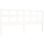 Estructura de cama con cabecero madera maciza blanco 200x200 cm de vidaXL, Camas y somieres - Ref: Foro24-3193032, Precio: 15...