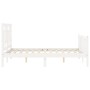 Estructura cama de matrimonio con cabecero madera maciza blanco de vidaXL, Camas y somieres - Ref: Foro24-3193112, Precio: 12...