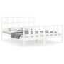 Estructura de cama con cabecero madera maciza blanco 160x200 cm de vidaXL, Camas y somieres - Ref: Foro24-3193022, Precio: 14...