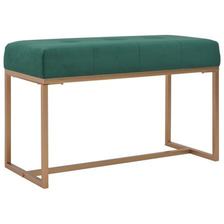 Banco 80 cm terciopelo verde de vidaXL, Bancos para recibidores y almacenamiento - Ref: Foro24-247555, Precio: 95,03 €, Descu...