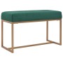 Banco 80 cm terciopelo verde de vidaXL, Bancos para recibidores y almacenamiento - Ref: Foro24-247555, Precio: 95,03 €, Descu...