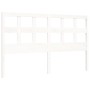 Estructura de cama con cabecero madera maciza blanco 160x200 cm de vidaXL, Camas y somieres - Ref: Foro24-3193022, Precio: 14...