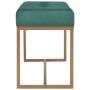 Banco 80 cm terciopelo verde de vidaXL, Bancos para recibidores y almacenamiento - Ref: Foro24-247555, Precio: 95,03 €, Descu...