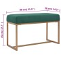 Banco 80 cm terciopelo verde de vidaXL, Bancos para recibidores y almacenamiento - Ref: Foro24-247555, Precio: 95,03 €, Descu...