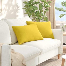 Cojines de sofá 2 pcs Amarillo Claro 60 x 40 cm tela en Decoración | Comprar online en Foru.es