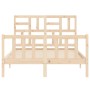 Estructura de cama de matrimonio con cabecero madera maciza de vidaXL, Camas y somieres - Ref: Foro24-3193046, Precio: 116,78...