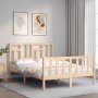 Estructura de cama con cabecero madera maciza 120x200 cm de vidaXL, Camas y somieres - Ref: Foro24-3193136, Precio: 117,96 €,...