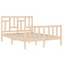 Estructura de cama con cabecero madera maciza 120x200 cm de vidaXL, Camas y somieres - Ref: Foro24-3193136, Precio: 117,96 €,...
