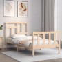 Estructura de cama con cabecero madera maciza 90x200 cm de vidaXL, Camas y somieres - Ref: Foro24-3193126, Precio: 87,62 €, D...
