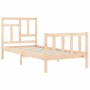 Estructura de cama con cabecero madera maciza 90x200 cm de vidaXL, Camas y somieres - Ref: Foro24-3193126, Precio: 87,62 €, D...