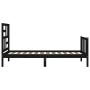 Estructura de cama con cabecero madera maciza negro 100x200 cm de vidaXL, Camas y somieres - Ref: Foro24-3193070, Precio: 138...