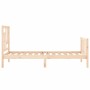 Estructura de cama con cabecero madera maciza 90x200 cm de vidaXL, Camas y somieres - Ref: Foro24-3193126, Precio: 87,62 €, D...
