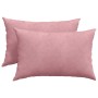 Cojines de sofá 2 pcs Rosa 60 x 40 cm Tela de pana en Decoración | Comprar online en Foru.es