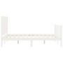 Estructura de cama con cabecero madera maciza blanco 120x200 cm de vidaXL, Camas y somieres - Ref: Foro24-3193202, Precio: 15...