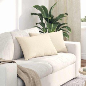 Cojines de sofá 2 pcs Crema 60 x 40 cm Tela de pana en Decoración | Comprar online en Foru.es